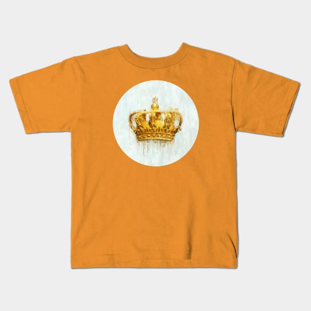 Painted Crown Kids T-Shirt by Duukster